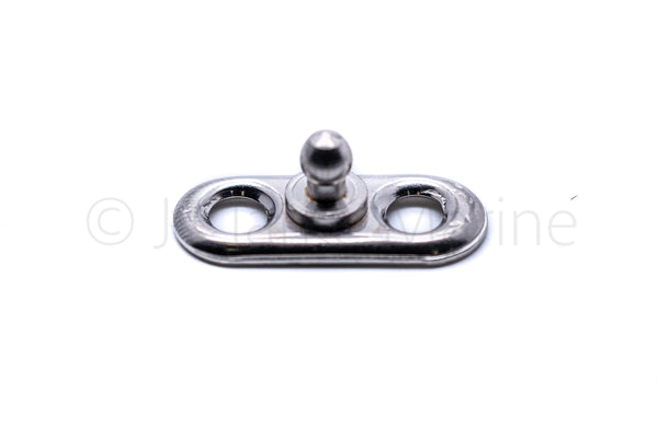 Tenax fastener button and 2 hole base set