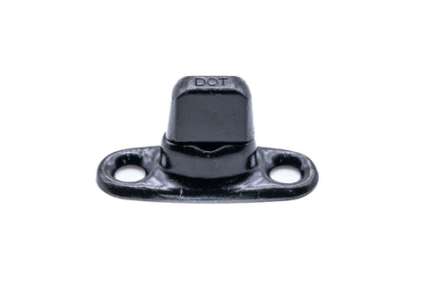 Military oxide black turnbutton fastener 6mm 2 hole base