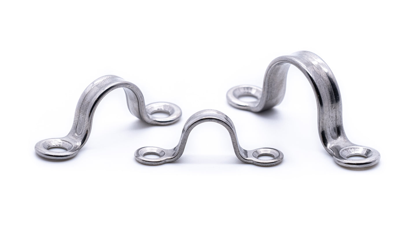Stainless steel lacing eye straps hooks fasteners boat canvas canopy saddle clip 316 a4 marine grade