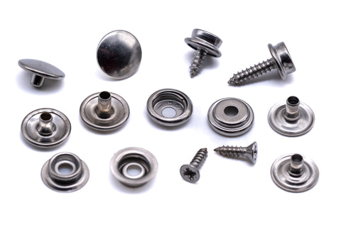 press snap fasteners poppers boat cover canopy marine grade stainless steel 316 a4 