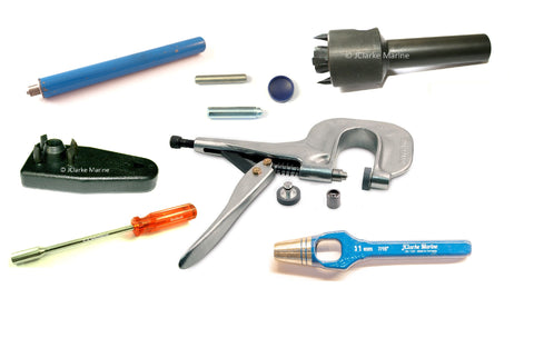Canopy fastener tools hole punches cutters press n snap