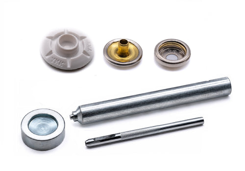 Snad YKK fastener self adhesive 25mm white domed stud kit