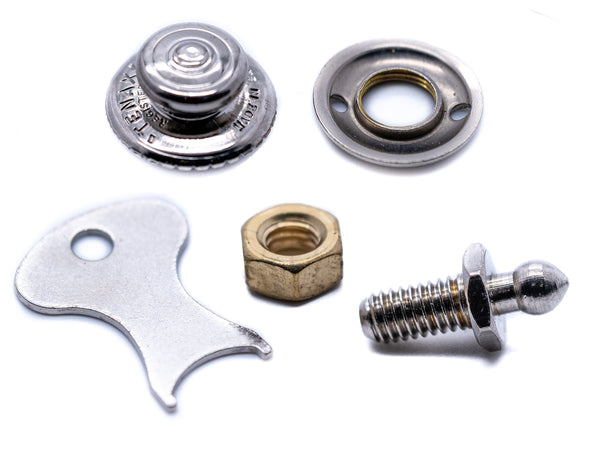 Tenax fastener button and short 2BA threaded stud set