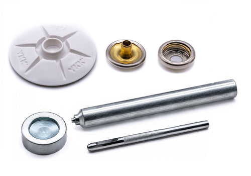 Snad YKK fastener self adhesive 40mm white domed stud kit