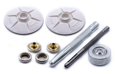 Snad YKK fastener self adhesive 40mm white domed stud kit