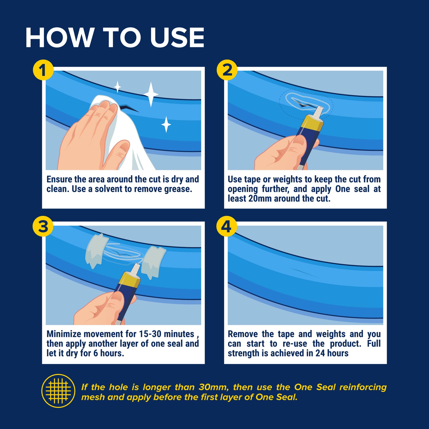 One Seal inflatable puncture repair kit