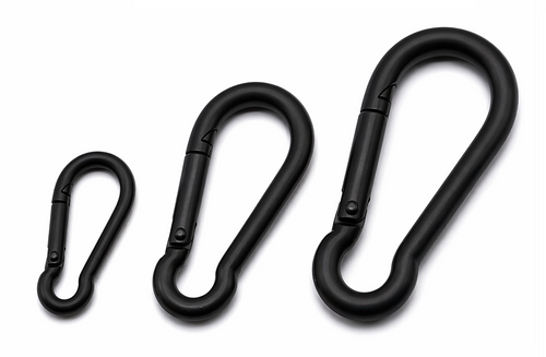 Matte black carabiner snap hook 316 A4 Stainless Steel