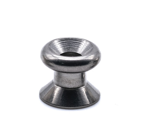 Stainless steel lacing button bevel base
