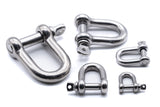 Shackle - Straight Dee / D Shackle made from 316 A4 marine grade stainless steel