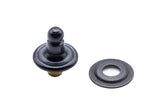 Military black Lift the dot fastener rivet stud and plate (Cloth to cloth)