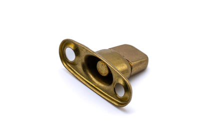 Solid brass gilt finish turnbutton fastener 2 hole base 8mm (Double height)