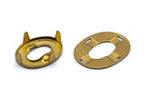 Solid brass gilt finish turnbutton fastener eyelet and washer