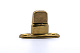 Solid brass gilt finish turnbutton fastener 2 hole base 8mm (Double height)