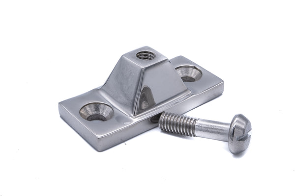 Heavy duty side mount deck hinge for boat canopy rail frame sprayhood