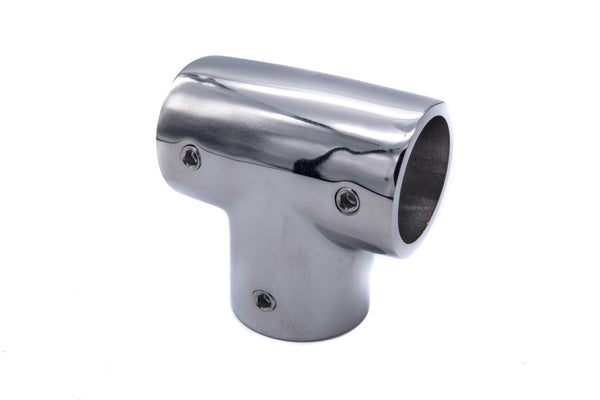 Heavy duty Tee rail fitting made from 316 A4 stainless steel marine grade
