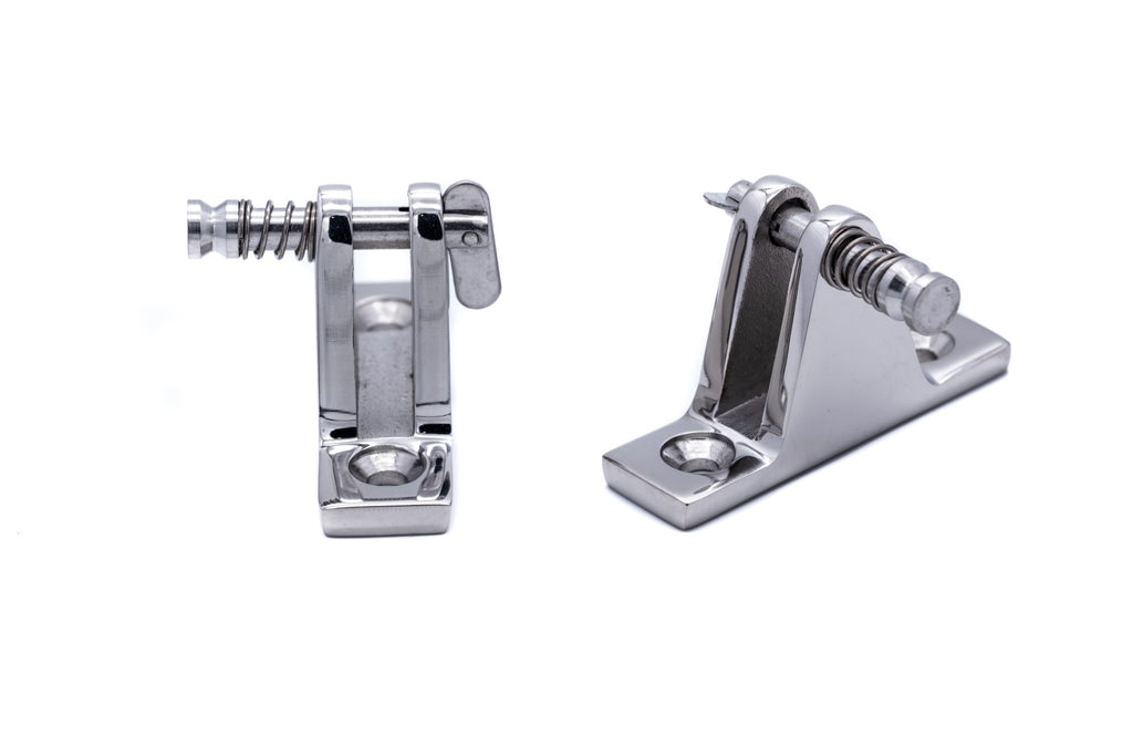 Blinky Lights Marine 316 Stainless Steel Bimini Top Deck Hinge – 90 Degree Quick Release – Pack Of 2