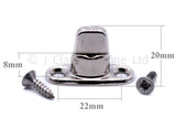 Solid brass gilt finish turnbutton fastener 2 hole base 8mm (Double height)