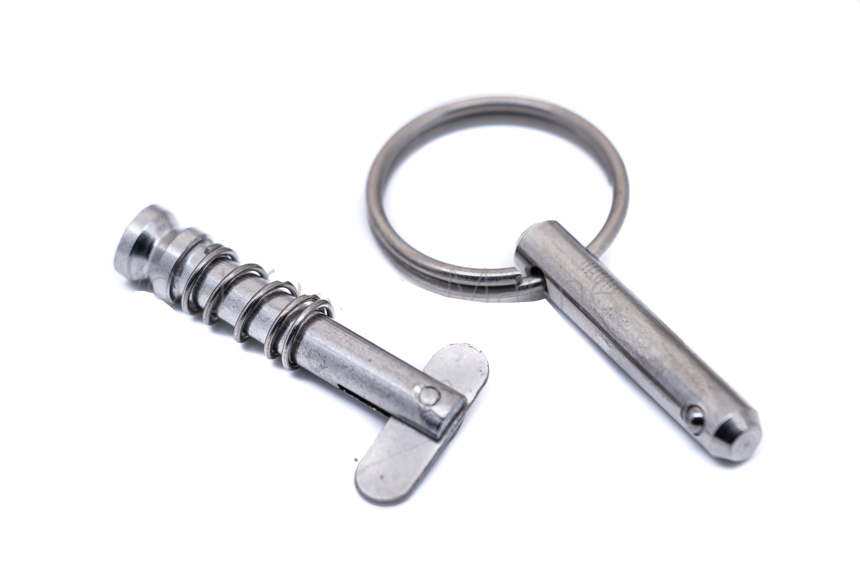 Stainless steel quick release drop nose pin or ring pull – J Clarke Marine