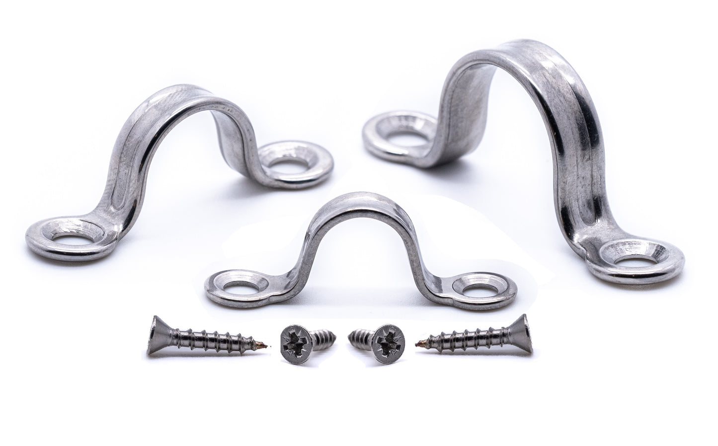 Stainless steel Sheet lacing eye strap / saddle clip 316 A4 marine grade SS