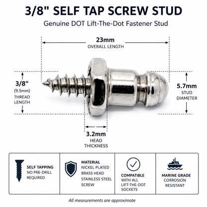 Lift the Dot Fastener – Genuine DOT® Self Tapping Screw Stud 3/8