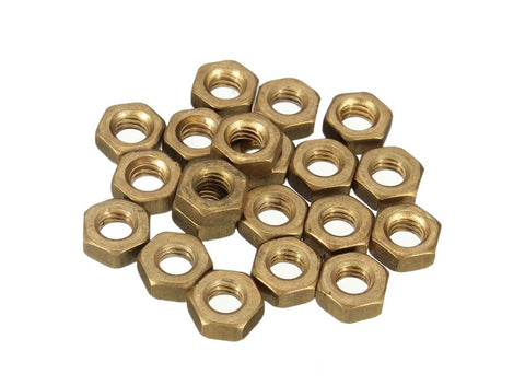 Spare brass nuts (half nut) UNC and 2BA hexagon metric thread