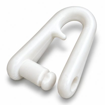 White Nylon Snap-On Sail Shackles – Small & Large | Marine Sail Fittings