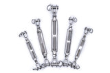 Stainless steel turnbuckle rigging screw jaw to jaw open body 316 A4 marine grade