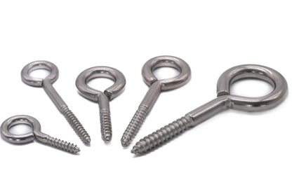 Stainless steel vine eye wood screw A4 316 Marine grade trellis plants training