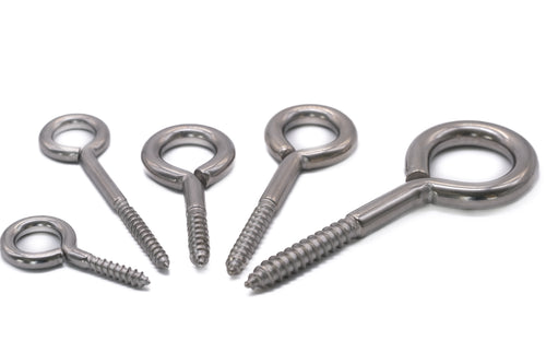 Stainless steel vine eye wood screw A4 316 Marine grade trellis plants training