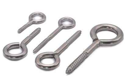 Stainless steel vine eye wood screw A4 316 Marine grade trellis plants training