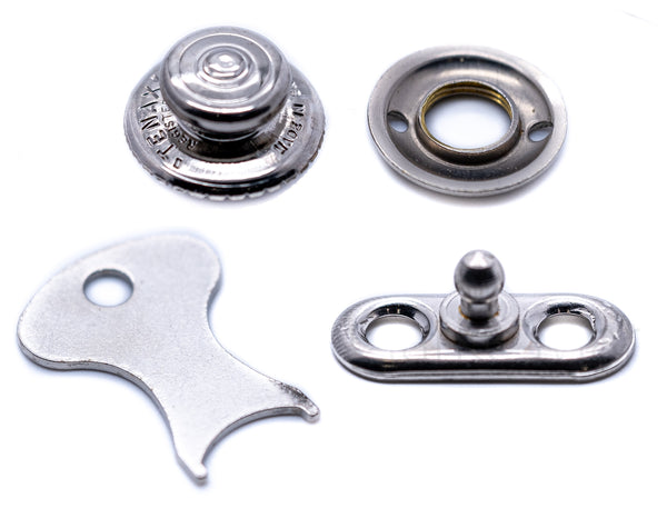 Tenax fastener button and 2 hole base set