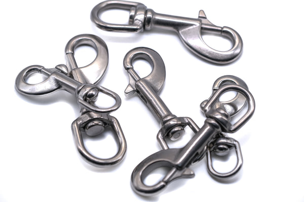 Dog lead trigger snap hook collar harness stainless steel non rust 316 A4 marine grade