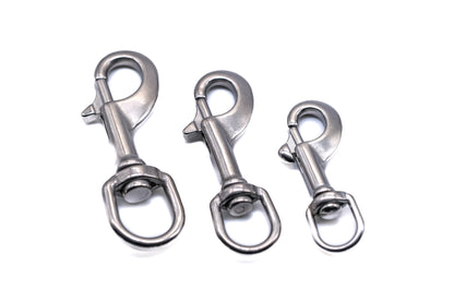 Dog lead trigger snap hook collar harness stainless steel non rust 316 A4 marine grade