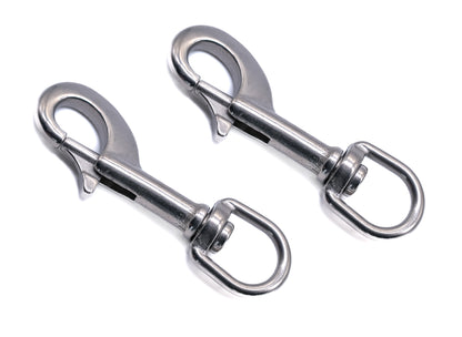 Dog lead trigger snap hook collar harness stainless steel non rust 316 A4 marine grade