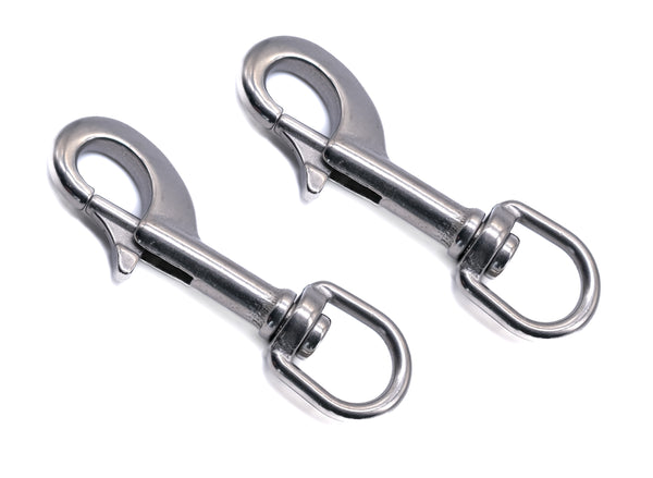 Dog lead trigger snap hook collar harness stainless steel non rust 316 A4 marine grade
