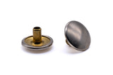 Durable DOT press snap fastener kit brass nickel plated canvas to deck 3/8" screw refill kit
