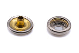 Durable DOT press snap fastener kit brass nickel plated canvas to deck 3/8" short screw with tools
