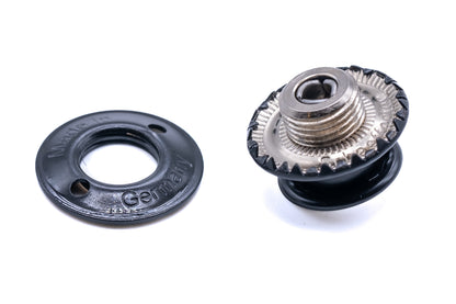 Loxx fastener upper part large cap black chrome plated