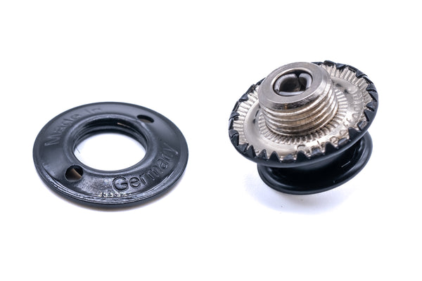 Loxx fastener upper part large cap black chrome plated