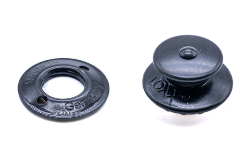 Loxx fastener upper part large cap black chrome plated