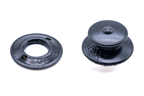 Loxx fastener upper part large cap black chrome plated