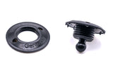 Loxx fastener lower part for fabric black chrome