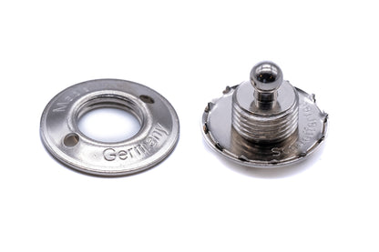 Loxx fastener lower part for fabric brass nickel plated