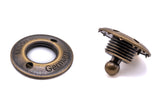 Loxx fastener lower part for fabric brass vintage brass