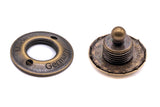 Loxx fastener lower part for fabric brass vintage brass