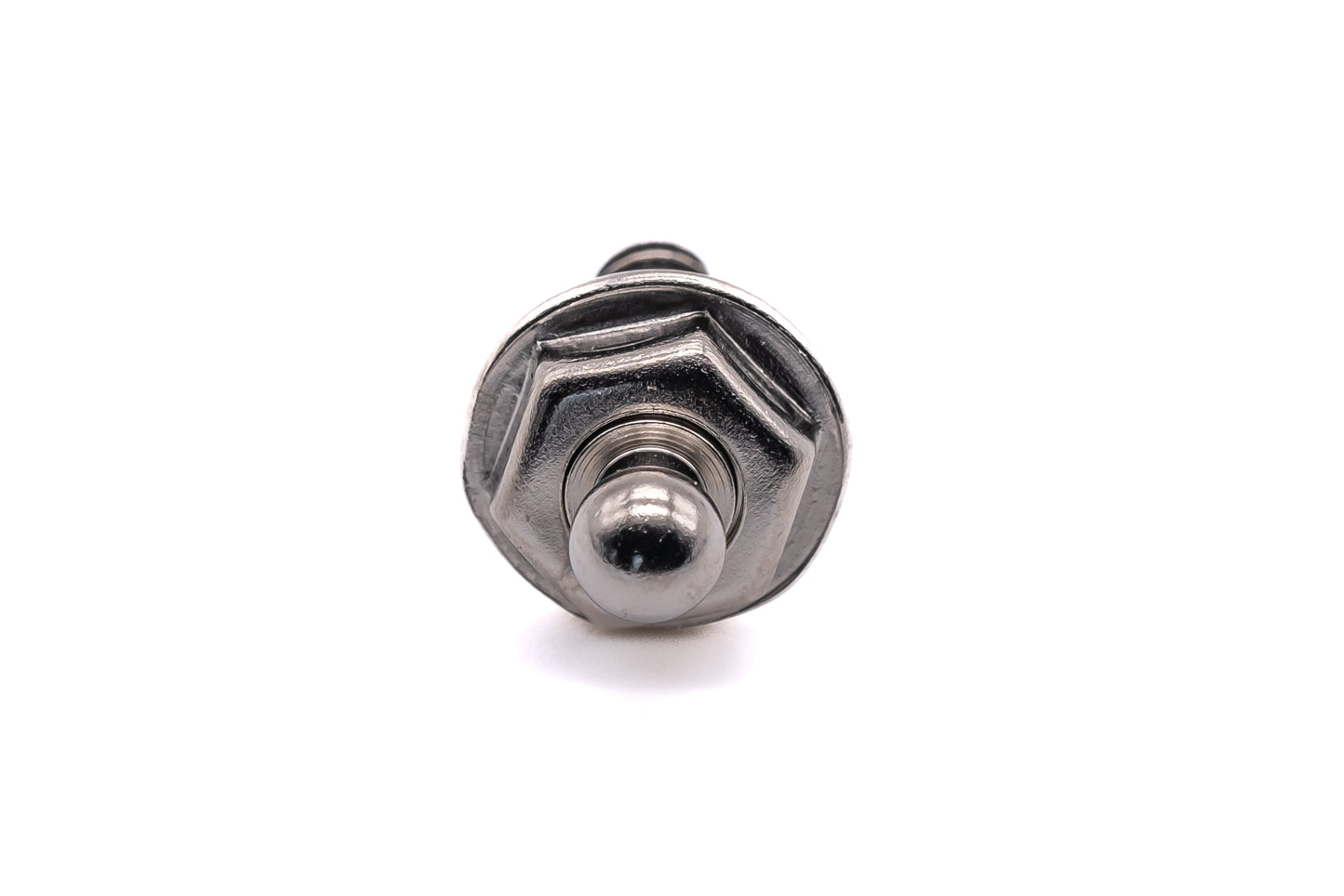 Loxx fastener screw stud 4.2mm x 12mm brass nickel plated