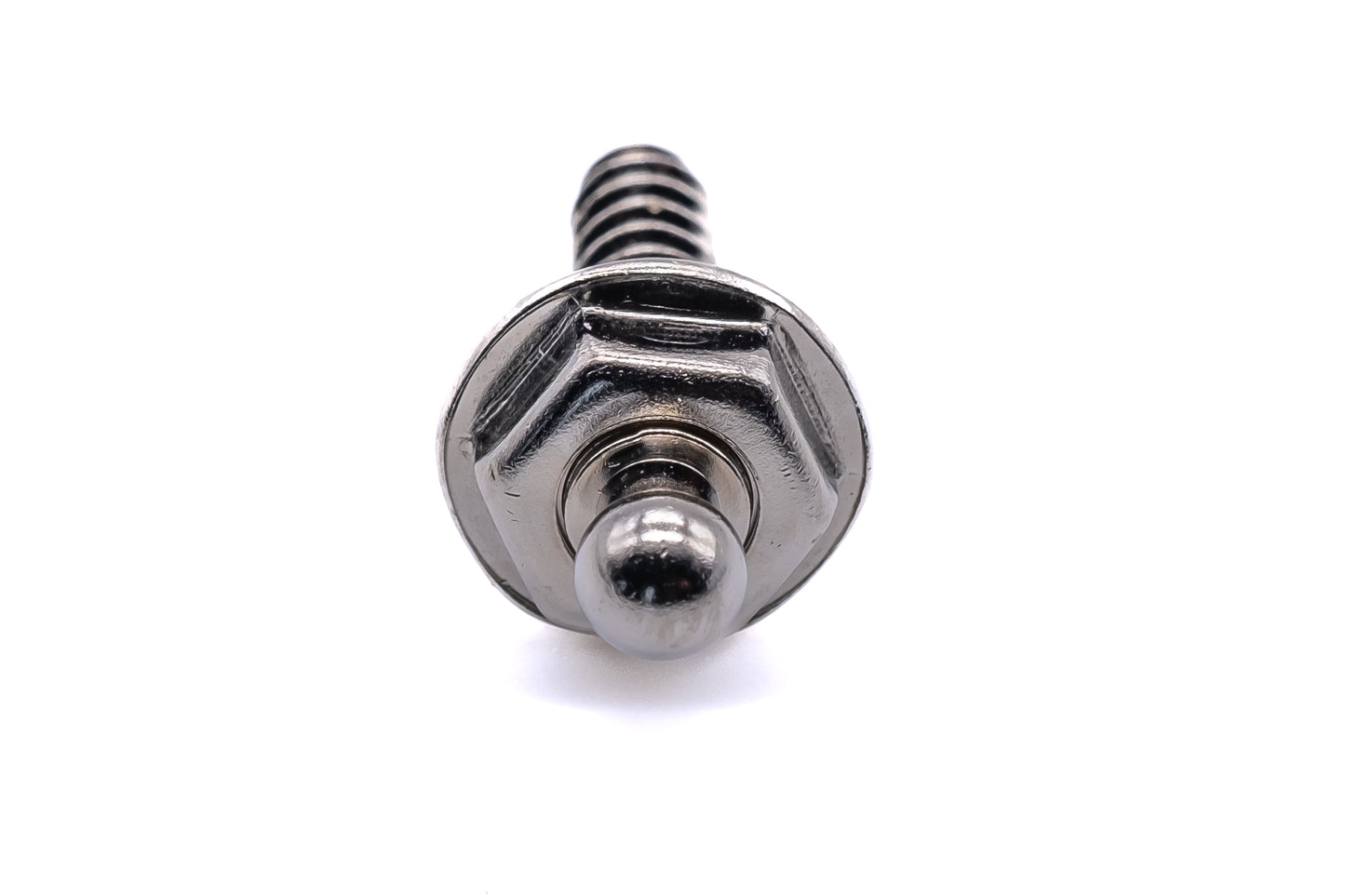 Loxx fastener screw stud 4.2mm x 16mm brass nickel plated