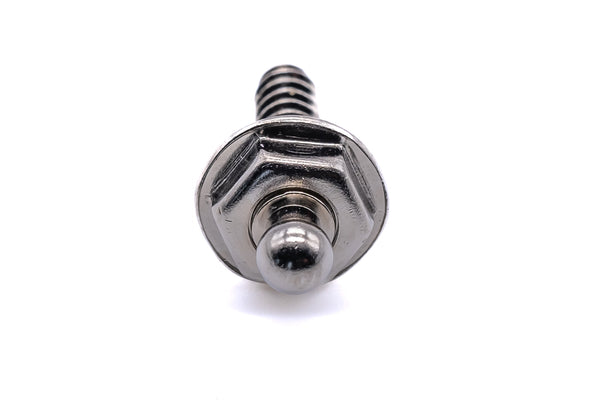 Loxx fastener screw stud 4.2mm x 16mm brass nickel plated