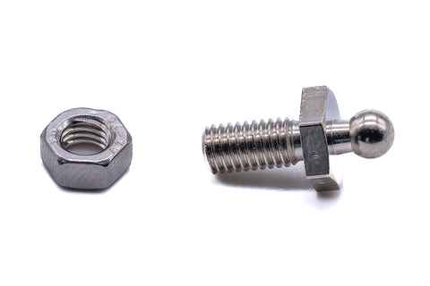 Loxx fastener threaded stud M5 x 10mm brass nickel plated