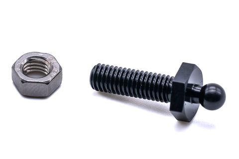 Loxx fastener threaded stud M5 x 16mm black chrome